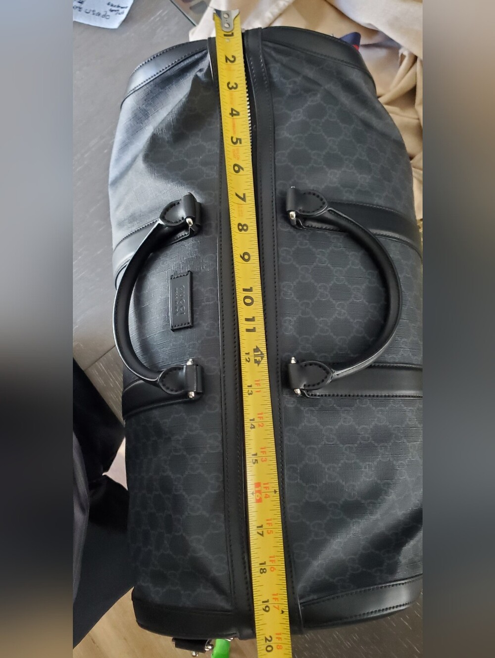 Gucci Black GG Supreme Duffel with Red and Blue Web Strap - Picture 11 of 12